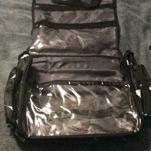 Hanging travel essentials bag